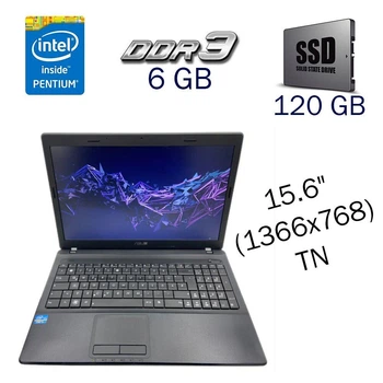 Ноутбук Asus A54C / 15.6" TN / Intel Pentium B960 (2 ядра по 2.2GHz) / 6GB DDR3 / 120GB SSD / HD Graphics 2000 / WebCam б/у