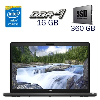 Ультрабук Dell Latitude 5500 / 15.6" (1366x768) TN / Intel Core i3-8145U (2 (4) ядра по 2.1 - 3.9 GHz) / 16 GB DDR4 / 360 GB SSD / Intel UHD Graphics 620 / WebCam б/у