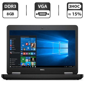 Ноутбук Dell Latitude E5540 / 15.6" TN / Core i5-4200U (2(4) ядра по 1.6-2.6GHz) / 8GB DDR3 / 320GB HDD / HD Graphics 4400 / WebCam / DVD-ROM / VGA + Доп. АКБ б/у