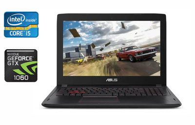 Игровой ноутбук Б-класс Asus FX502V / 15.6" (1920x1080) IPS / Intel Core i5-6300HQ (4 ядра по 2.3 - 3.2 GHz) / 16 GB DDR4 / 512 GB SSD / nVidia GeForce GTX 1060, 3 GB GDDR5, 192-bit / WebCam / HDMI б/у