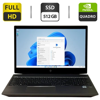 Мобильная рабочая станция HP ZBook 15v G5 / 15.6" (1920x1080) IPS / Intel Core i7-8850H (6 (12) ядер по 2.6 - 4.3 GHz) / 16 GB DDR4 / 512 GB SSD / nVidia Quadro P600, 4 GB GDDR5, 128-bit / WebCam / Windows 11 Pro б/у