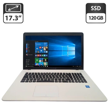 Ноутбук Asus F751N / 17.3" (1600x900) TN / Intel Pentium N4200 (2 (4) ядра по 1.1 - 2.5 GHz) / 8 GB DDR3 / 120 GB SSD / Intel HD Graphics 505 / WebCam / DVD-ROM б/у