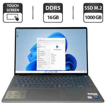 Ультрабук Dell Inspiron 16 5640 / 16" (1920x1200) IPS Touch / Intel Core Ultra 7 150U (10 (12) ядер по 1.2 - 5.4 GHz) / 16 GB DDR5 / 1000 GB SSD M.2 / Intel Graphics / WebCam б/у