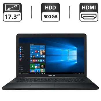 Ноутбук Б-класс Asus F751M / 17.3" (1600x900) TN / Intel Celeron N2930 (4 ядра по 1.83 - 2.16 GHz) / 4 GB DDR3 / 500 GB HDD / Intel HD Graphics / WebCam б/у