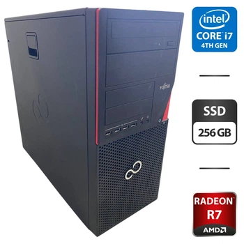 Компьютер Fujitsu Esprimo P720 E90 Tower / Intel Core i7-4790 (4 (8) ядра по 3.6 - 4.0 GHz) / 16 GB DDR3 / 256 GB SSD / AMD Radeon R7 240, 2 GB GDDR3, 64-bit / DVD-ROM б/у