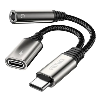 Кабель-адаптер USB-C на USB-C з роз'ємом Mini Jack 3,5 мм AMiO (04295/042953)