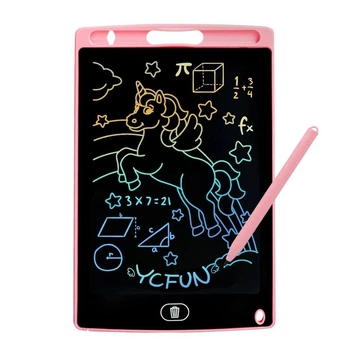 Планшет для рисования LCD 8,5” Bodasan с разноцветным экраном, розовый (4MKC)