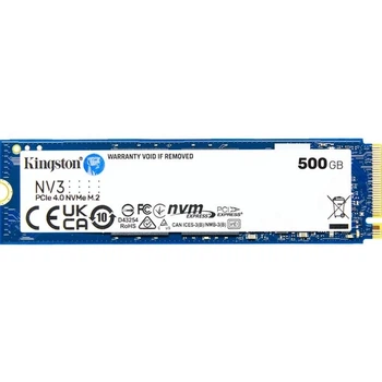Накопитель SSD 500GB M.2 NVMe Kingston NV3 M.2 2280 PCIe Gen4.0 x4 (SNV3S/500G)