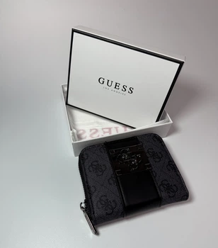 Guess гаманець жіночий на замочку/ Гаманець Guess на подарунок Сірого кольору