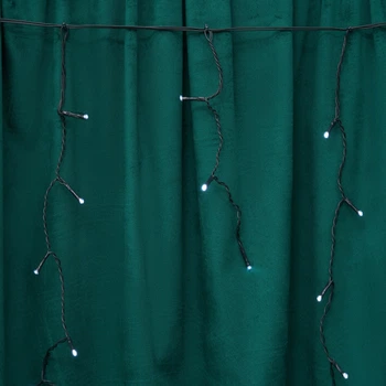 Світлодіодна гірлянда-бахрома Christmas Decoration 240 LED 10.8 м з пультом ДУ та сонячною панеллю Холодний білий (AEX100050)