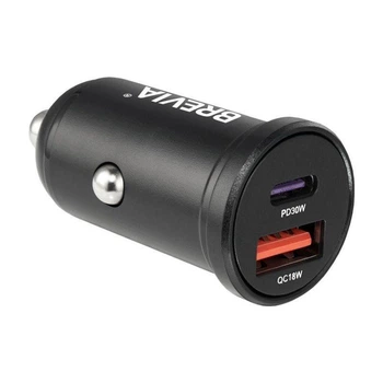 Зарядний пристрій для авто Brevia ePower DualCharge 48 W 1xUSB-C 1xUSB-A чорний (46348CAB)