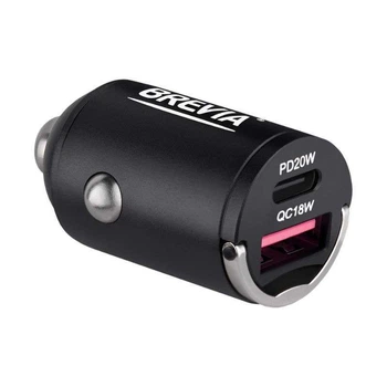 Зарядний пристрій для авто BREVIA ePower NanoMetal 38 Вт 1xUSB-C і 1xUSB-A чорний (46038CAMB)