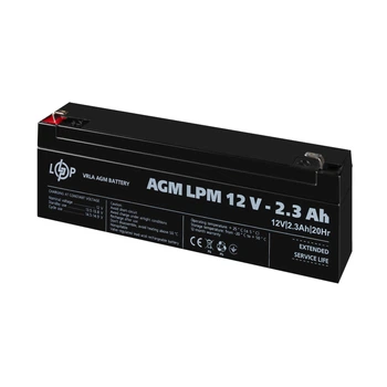 Акумулятор AGM свинцево-кислотний 12V 2.3Ah