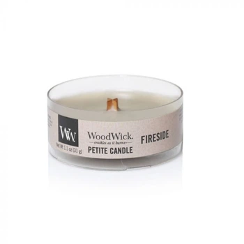 Ароматична свічка з ароматом копченого дерева та яблучної шкірки Woodwick Petite Fireside 31 г