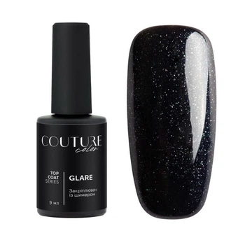 Топ для гель-лака без липкого слоя Couture Colour Glare Top Coat 02 с шиммером 9 мл (2907928994375)