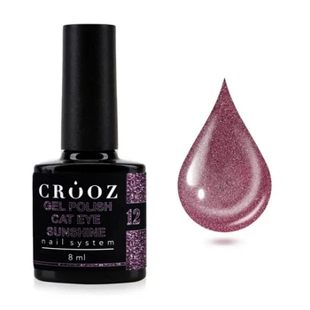 Гель-лак Crooz Cat Eye Sunshine 12 рожево-ліловий 8 мл