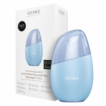 Массажер для лица GESKE Cool&Warm Eye and Face Massager 7в1 аквамариновый