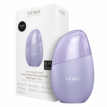 Массажер для лица GESKE Cool&Warm Eye and Face Massager 7в1 пурпурный