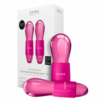 Двойной массажер для глаз GESKE Cool&Warm Duo Eye Massager 7в1 фуксия