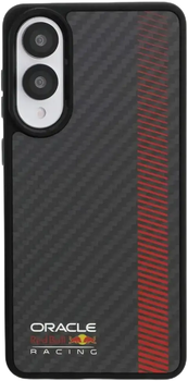 Etui Red Bull Real Carbon Fiber Powerbar MagSafe do Samsung Galaxy S25 Edge Black (RBHMS25E24CFGSMK)