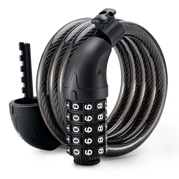 Замок велосипедный тросовый кодовый 1200*12 с держателям Feel Fit