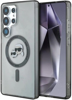 Etui Karl Lagerfeld Button Karl & Choupette Heads Printed Logo MagSafe do Samsung Galaxy S25 Ultra Black (3666339449971)