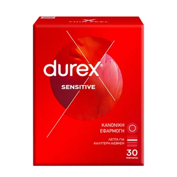 Тонкі презервативи Durex Sensitive для високої чутливості 30 шт