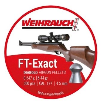 Кульки Weihrauch F&T Exact 0,547г, кал.4,5(.177) 500 шт (1004270)