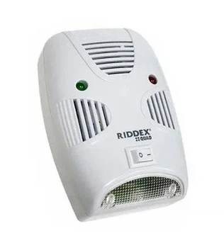 Ультразвуковой отпугиватель грызунов и насекомых 100 кв. м. Pest Repelling Aid Riddex электромагнитный, с индикатором