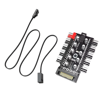 PWM хаб розгалужувач на 10 вентиляторів 12V 4 Pin SATA