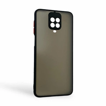 Чехол для телефона Xiaomi Redmi Note 9 Pro с высокими бортами с защитой камеры черный