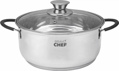 Каструля BRAVO CHEF Safran 16 см 1.4 л з кришкою, нержавіюча сталь