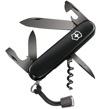 Ніж складаний, мультитул Victorinox Spartan Onyx Black (91мм, 12 функцій), чорний 1.3603.31P