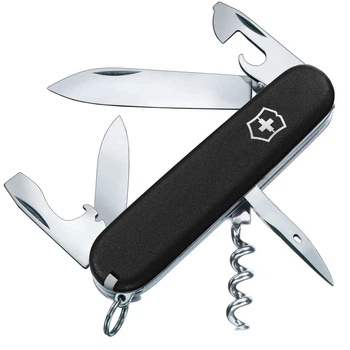 Ніж складаний, мультитул Victorinox Spartan (91мм, 12 функцій), чорний матовий 1.3603.3.M0007p