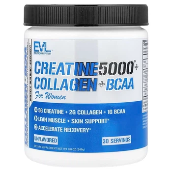 Креатин, коллаген и BCAA Evlution Nutrition Creatine 5000® Plus Collagen + BCAA, For Women 249 g (Unflavored)