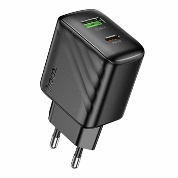 Зарядний пристрій Hoco CS25A 1USB-C/1USB PD/QC 20W Black