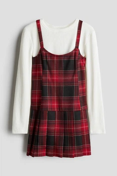 Сукня H&M 1242011 134см червоний клітинка