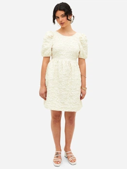Платье короткое летнее женское Monki mnk05300020 L Молочное (SHEK2000000856957)