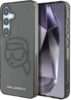Etui Karl Lagerfeld Rhinestones Karl Head Logo do Samsung Galaxy S25 Black (3666339450090)