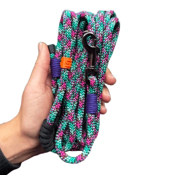 Поводок свободные руки для собак до 5 кг SPES hands free 2в1, 3м/6мм, XS, bloom