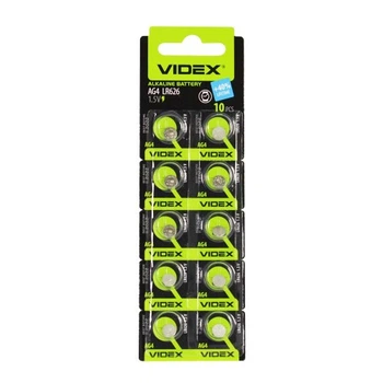 Батарейка VIDEX AG4(377,626) BLI 10