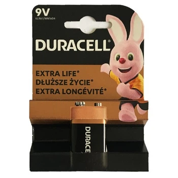 Батарейка DURACELL 6F22 (1604) 9V крона (1/10) (АРТ3286)
