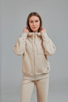 Кофта женская UMON с капюшоном M бежевый (М165.4)