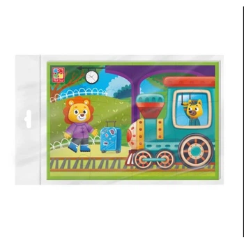 Игра развивающая мягкие пазлы А5 Поезд Vladi Toys (VT1104-22) (246263)