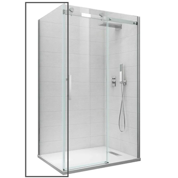 Бічна стінка до кабіни Koer SR SW01-90×200-TR-07 прозоре скло Easy Clean 8мм, графіт (KR5382)