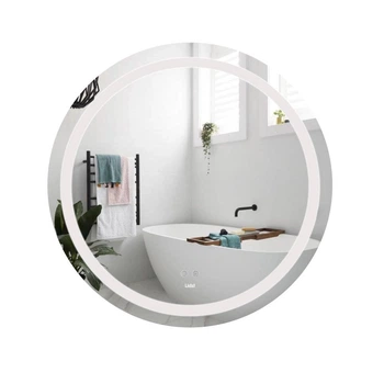 Дзеркало кругле 80x80 см R800 Lidz Aria (AR1) з LED-підсвічуванням Touch, з антизапітнінням, з регулюванням яскравості