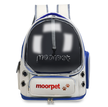 Рюкзак для животных Moorpet с панорамным иллюминатором переноска для кота Cиний (R715-2)