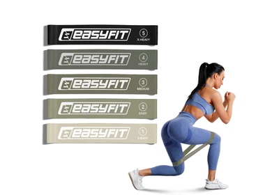 Резинки для фітнесу та спорту EasyFit MonoBand EF-1813-GY набір 5 шт 2,5- 20 кг Сірий
