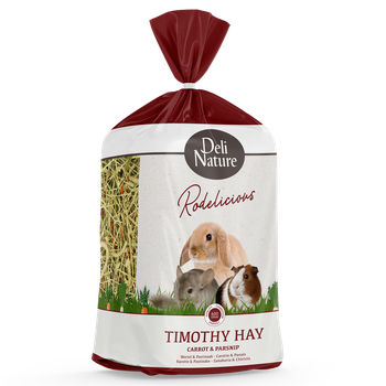Сено тимофеевки для грызунов Deli Nature Rodelicious Timothy Hay с морковью и пастернаком 600 г