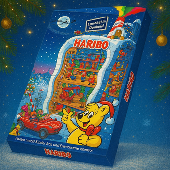 Адвент календарь новогодний с желейными конфетами Haribo 300 г Харибо
